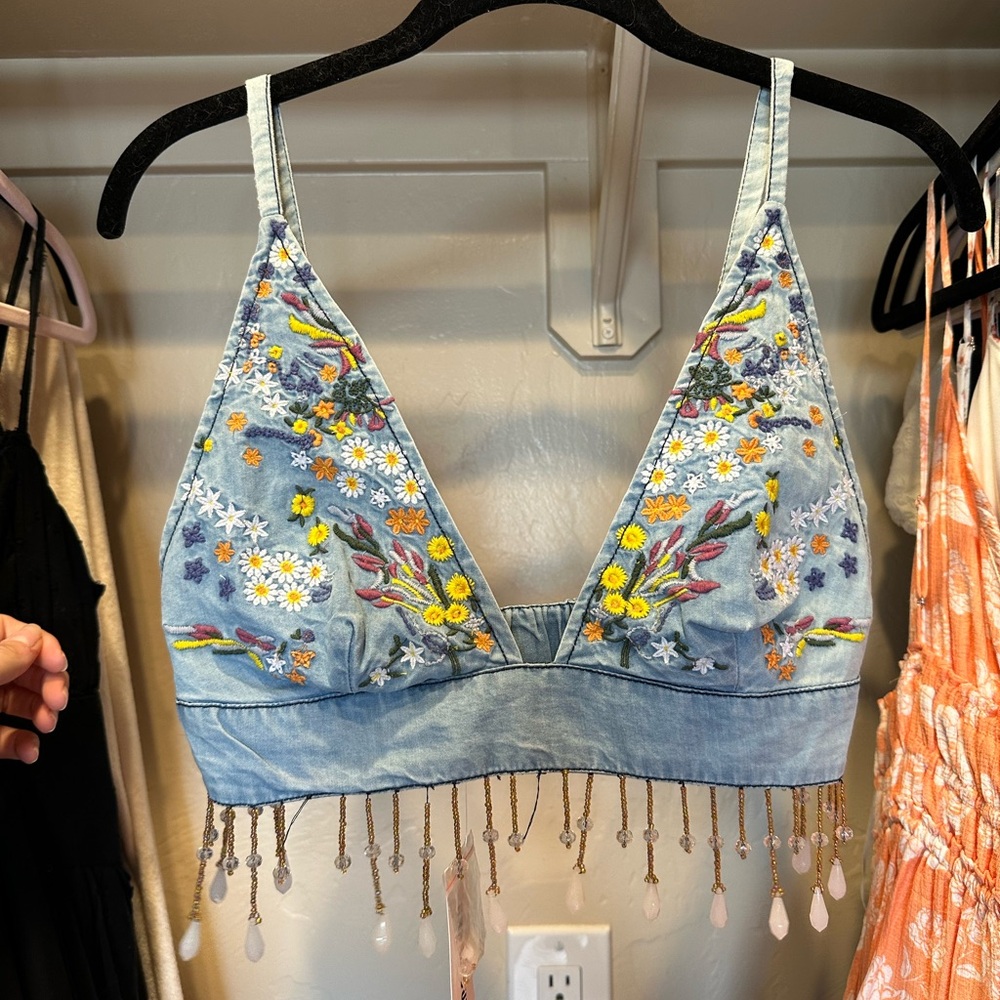 Urban Outfitters Denim Bra Top
